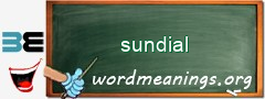 WordMeaning blackboard for sundial